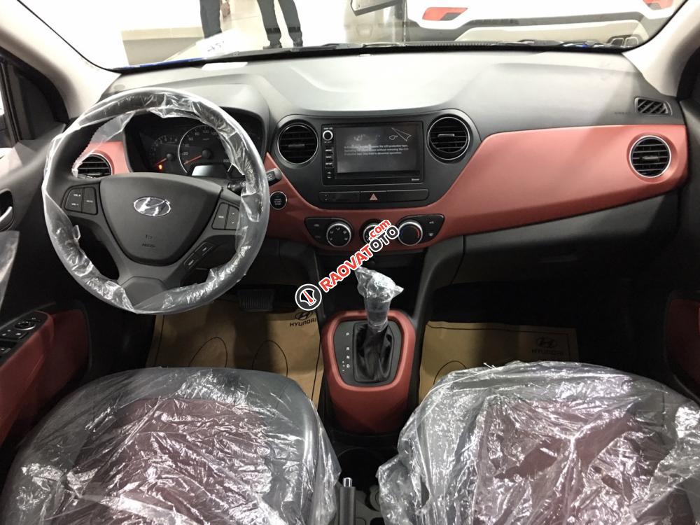 Giá xe Hyundai Grand i10 1.0 AT đời 2018, màu xanh, chỉ cần 144 triệu lấy xe ngay, hỗ trợ trả góp. LH Hương: 0902.608.293-3