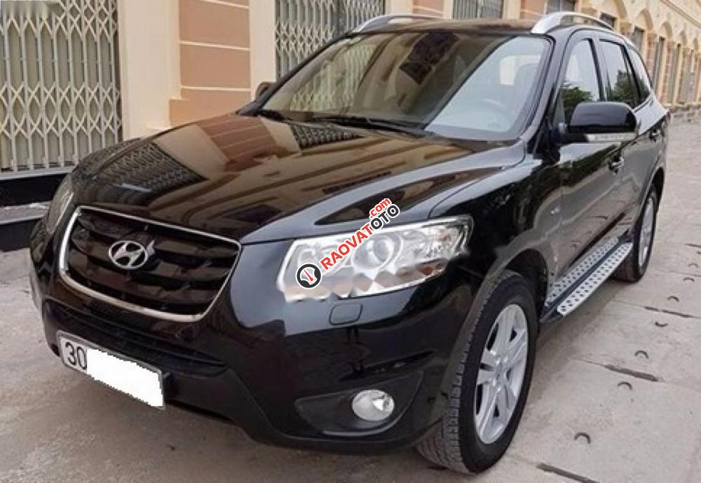 Bán Hyundai Santa Fe SLX 2.0 AT EVGT 2009, màu đen, xe nhập, giá tốt-0