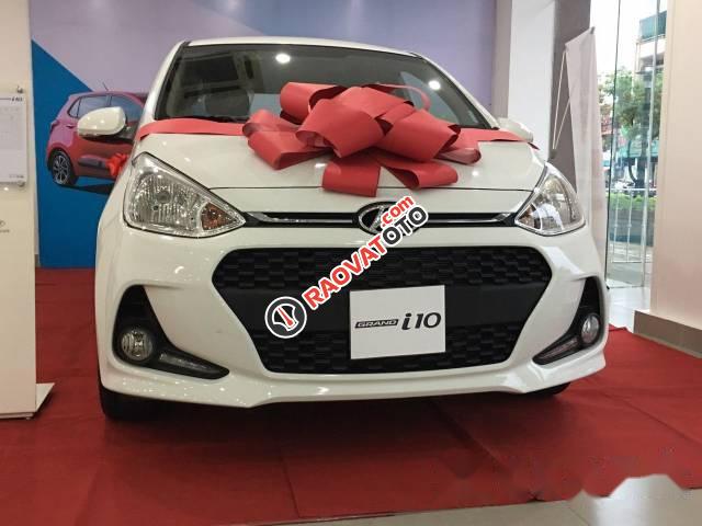 Bán Hyundai Grand i10 MT 2017, màu trắng, giá chỉ 380 triệu-0