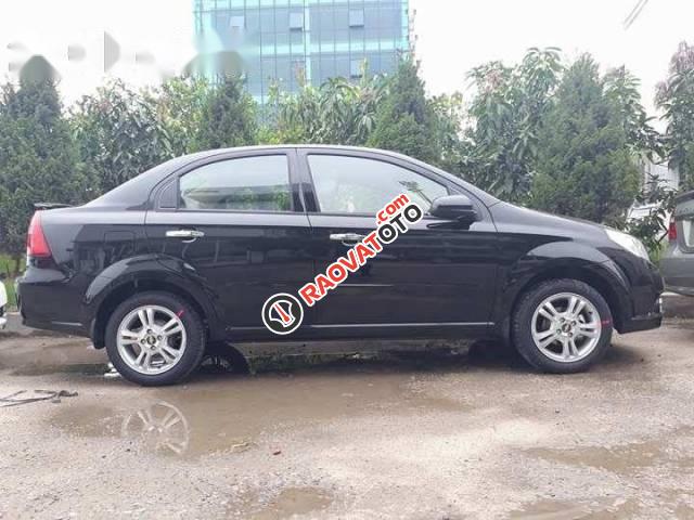 Cần bán Chevrolet Aveo AT 2017, màu đen, 495tr-4