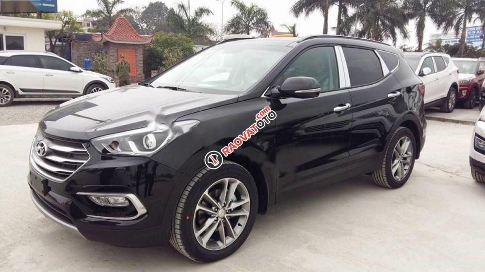Cần bán Hyundai Santa Fe 2.2L 4WD đời 2017, màu đen-1