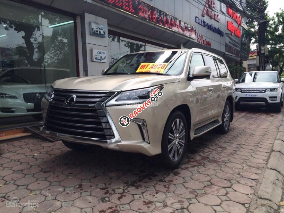 Bán Lexus LX570 2016 nhập Mỹ, màu ghi vàng, xe giao ngay-0