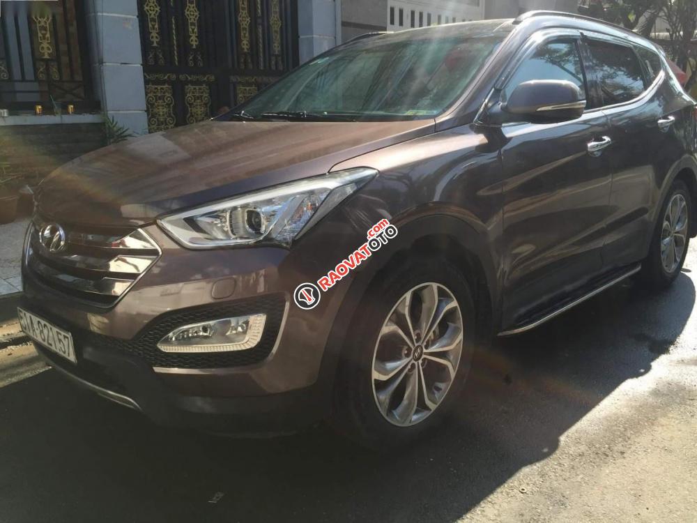 Cần bán Hyundai Santa Fe CRDi 2.2AT đời 2014, màu nâu, nhập khẩu, số tự động, giá cạnh tranh-0