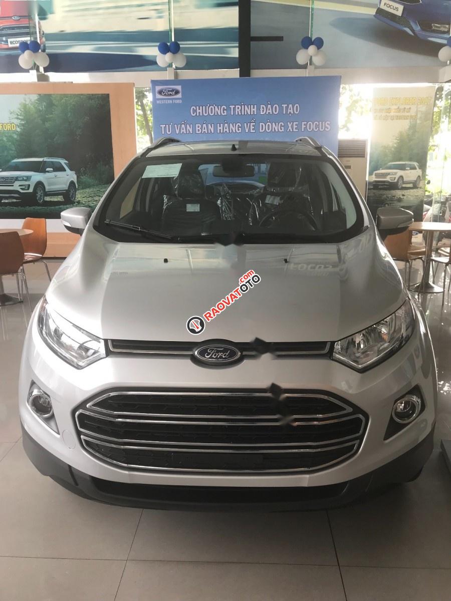 Bán Ford EcoSport Titanium 1.5L AT đời 2017, màu bạc, giá 599tr-4