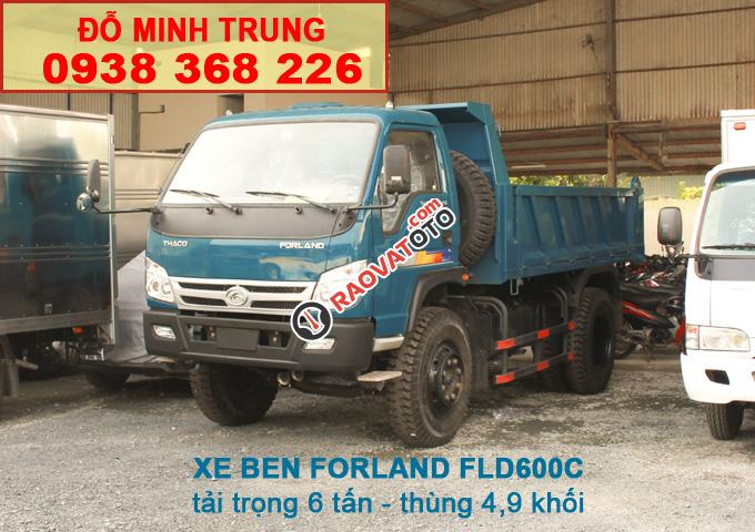 Xe Ben Thaco Forland FLD600C tải trọng 6 tấn / thùng 4.9 khối -Thaco Long An-0