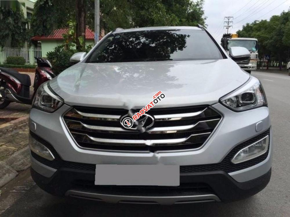 Bán xe Hyundai Santa Fe 2015, màu bạc, nhập khẩu nguyên chiếc-1