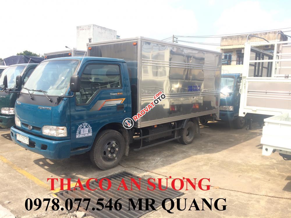 Bán xe tải Kia 2T4 thùng mui bạt, xe tải Thaco K165S mui bạt mới 100% tại TPHCM, giao ngay-0