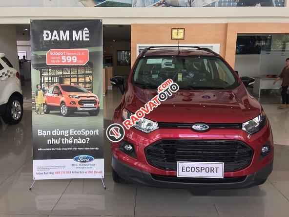 Cần bán xe Ford EcoSport Titanium năm 2017, màu đỏ, giá tốt-0