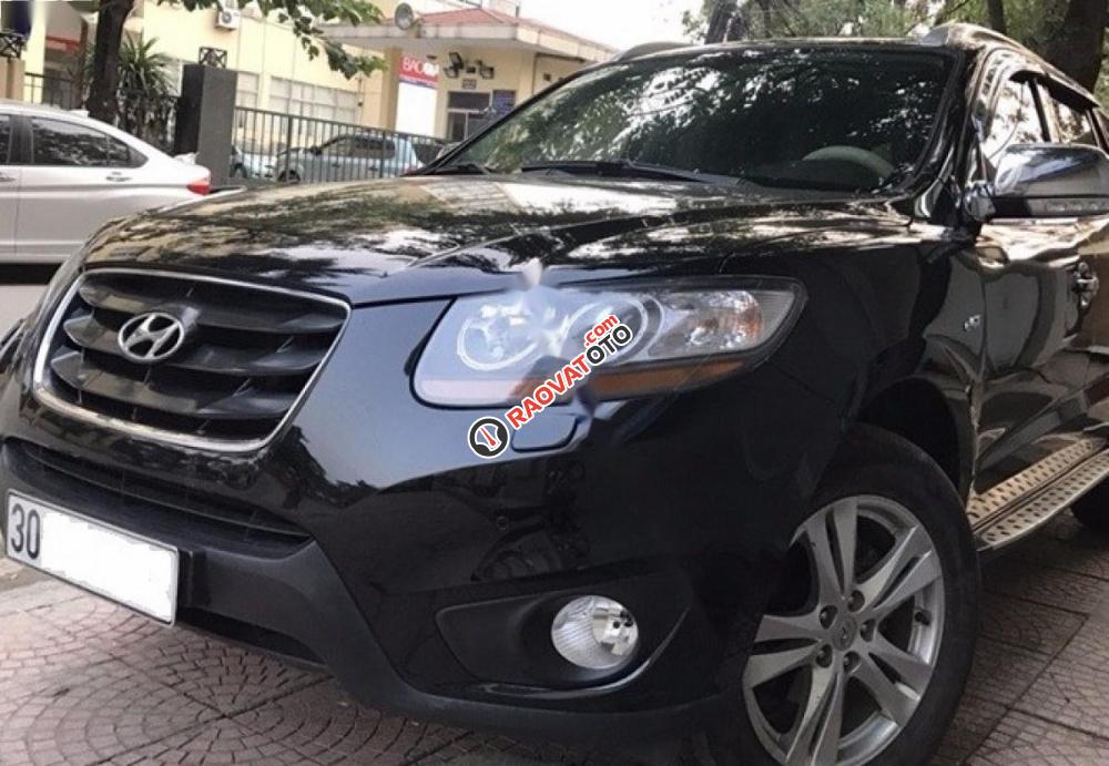 Bán Hyundai Santa Fe SLX 2.0 AT EVGT 2009, màu đen, xe nhập, giá tốt-1