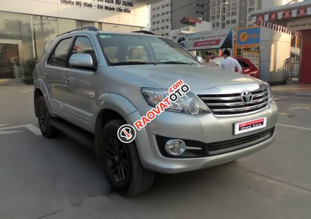 Bán xe Toyota Fortuner V đời 2015, màu bạc  -0