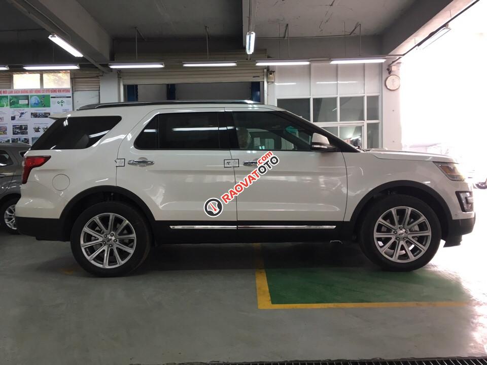 Bán Ford Explorer 2.3L Ecoboost Limited mới 100%, màu trắng nhập khẩu Mỹ, hỗ trợ trả góp 90%-1