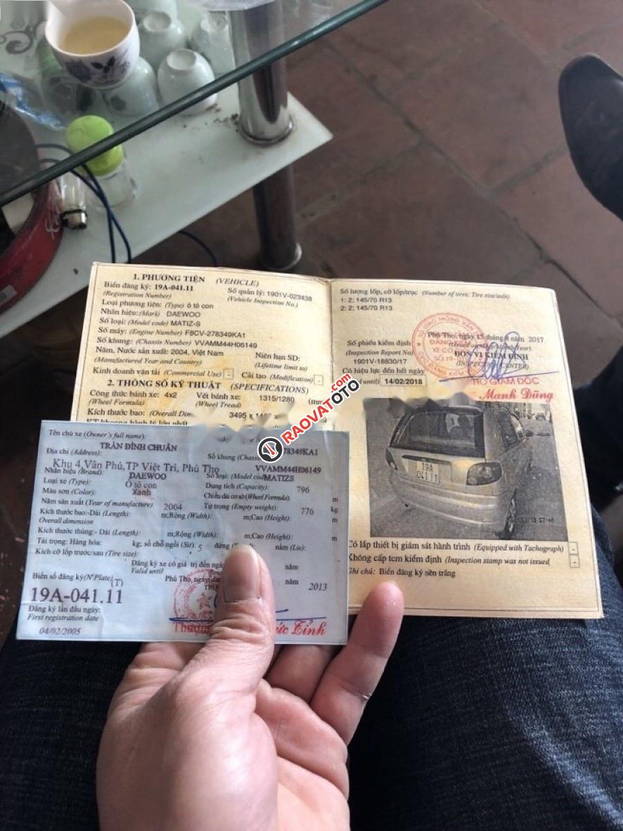 Cần bán lại xe Daewoo Matiz năm 2004, màu xanh, như mới giá cạnh tranh-1