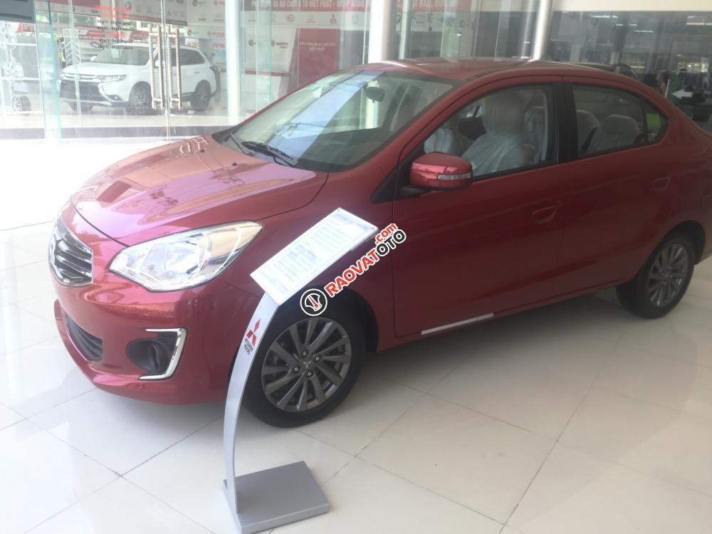 Bán xe Mitsubishi Attrage 2017, màu đỏ, nhập khẩu chính hãng, 432 triệu tại Quảng Nam, LH Quang: 0905596067-2