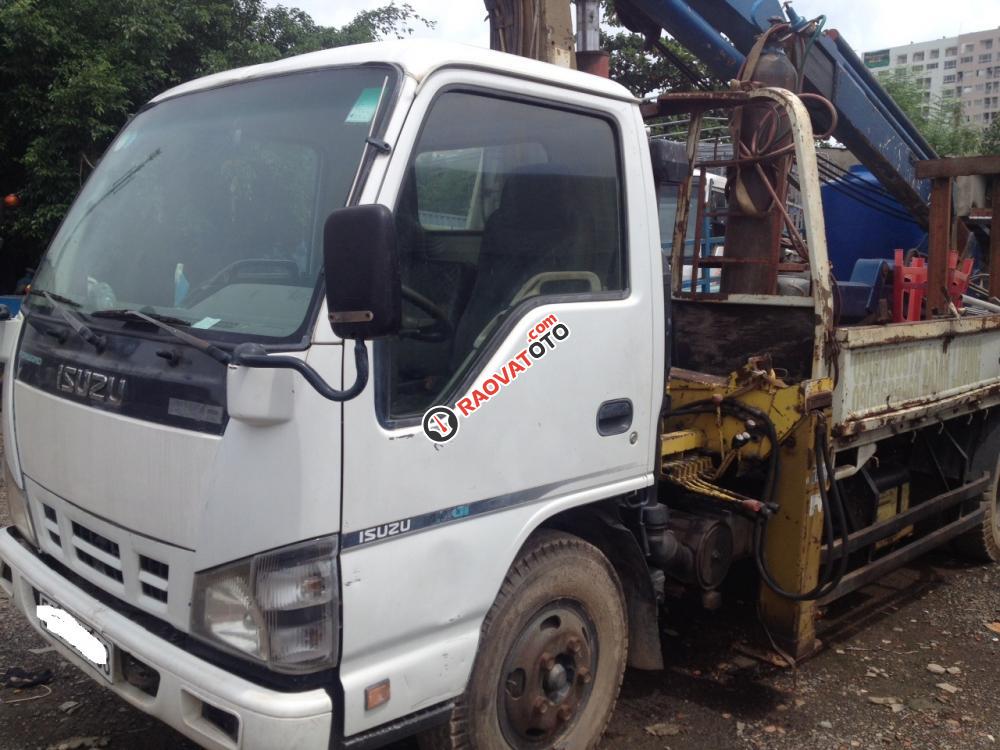 Xe cẩu cũ Isuzu 1T9 đời 2008, thùng 4m3 gắn cẩu gấp-0