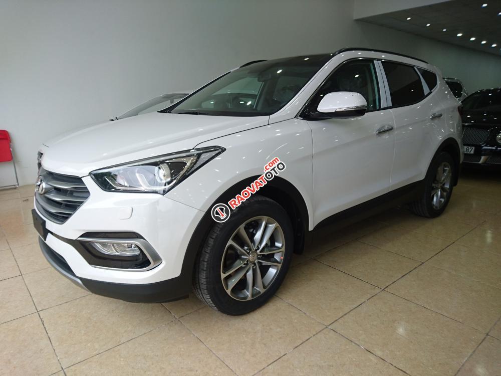 Hyundai Santa Fe máy xăng SX 2018 màu trắng, các phiên bản giao ngay, khuyến mãi lớn, cam kết giá tốt nhất-2