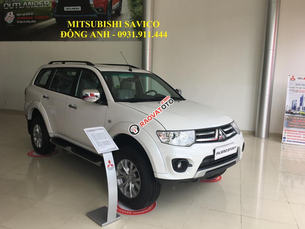 Bán Mitsubishi Pajero Sport, máy dầu đời 2017, màu trắng, nhận hồ sơ khó-3