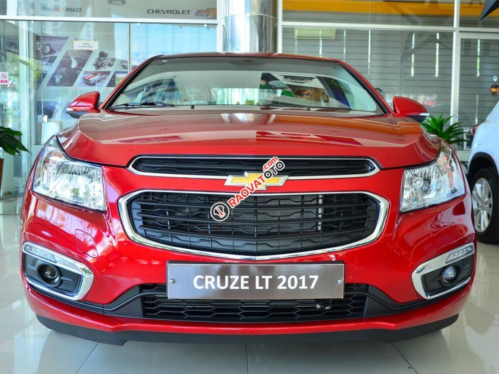 Bán ô tô Chevrolet Cruze sản xuất 2017 màu đỏ, giá chỉ 589 triệu-0