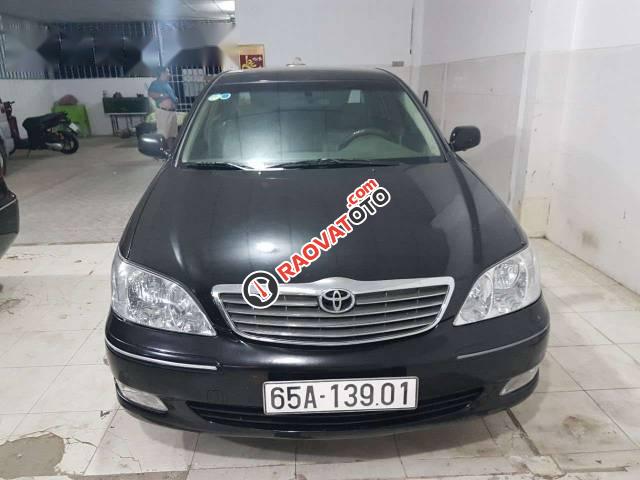 Bán Toyota Camry 2.4 G đời 2002, màu đen  -0