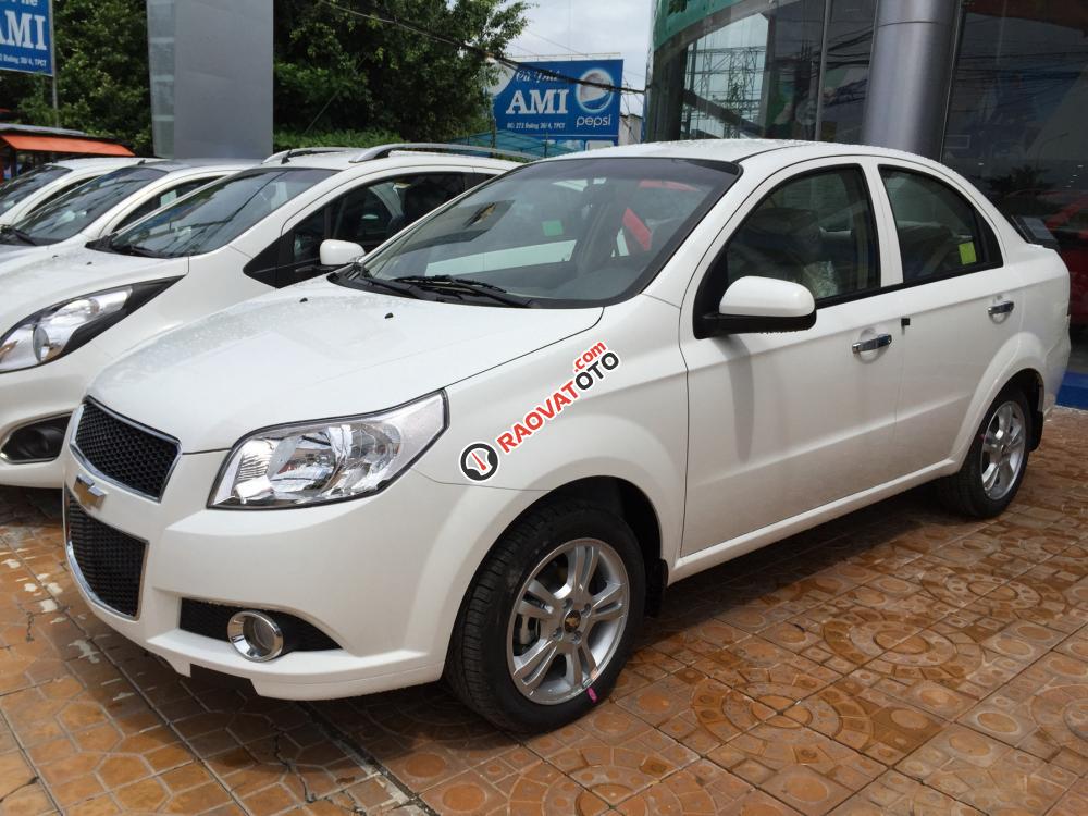 Chevrolet Aveo LT màu trắng, mua xe trả góp, lãi suất ưu đãi- LH: 090.102.7.102 Huyền Chevrolet-1