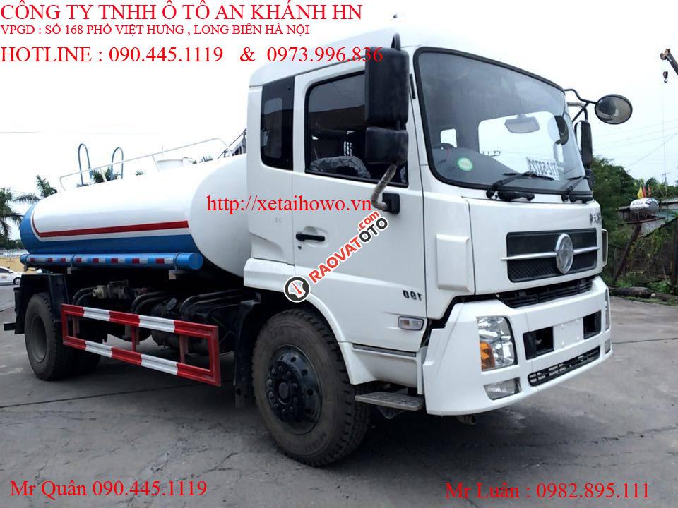 Xe phun nước rửa đường, tưới cây Dongfeng 9 khối nhập khẩu-0