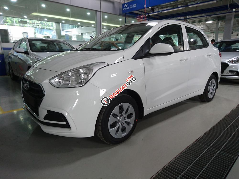 Bán xe Hyundai Grand i10 1.2MT Sedan lắp ráp đời 2018, màu trắng, mua xe chỉ từ 80 triệu đồng, LH: 0904675566-5