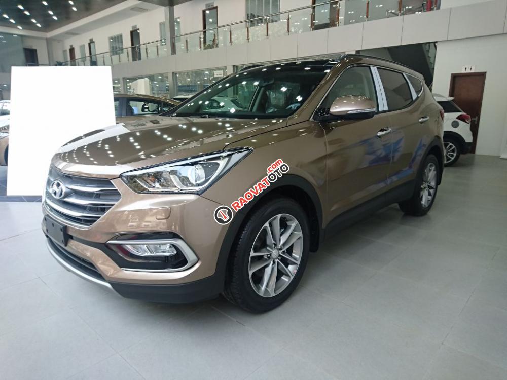 Hyundai Santa Fe máy xăng SX 2018 màu nâu vàng các phiên bản, khuyến mãi lớn, cam kết giá tốt nhất thị trường-2