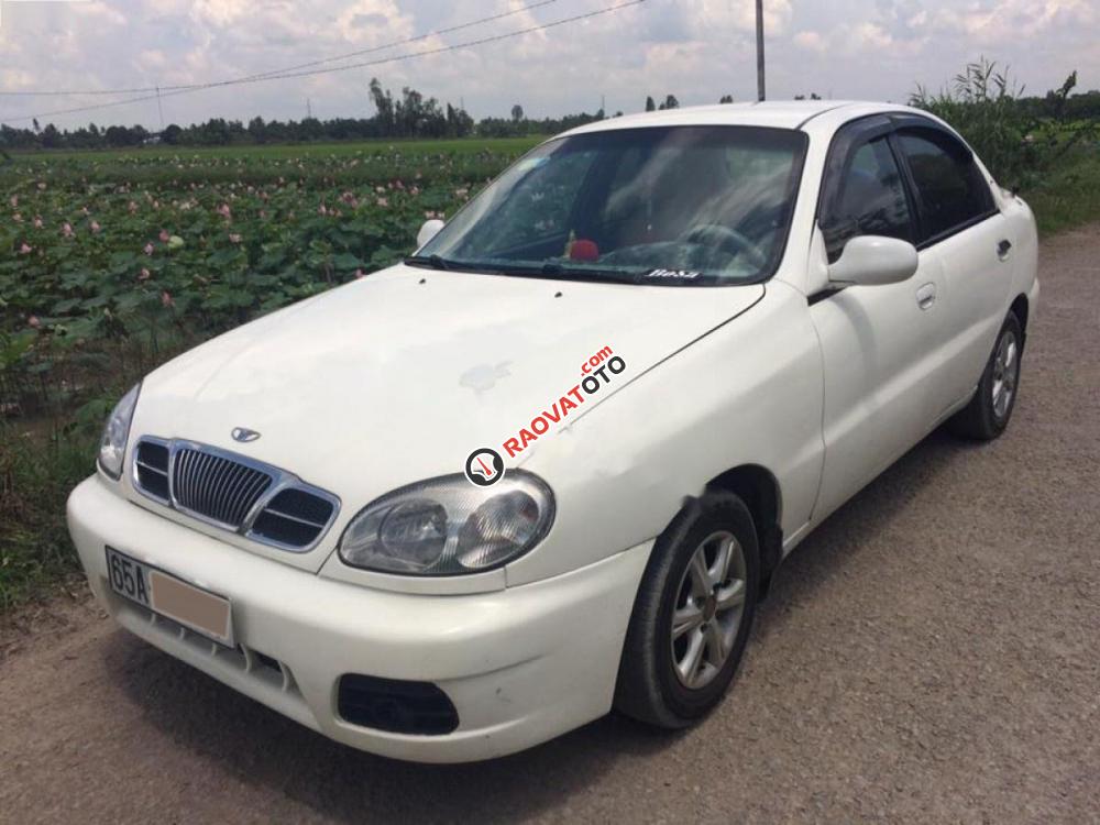 Bán Daewoo Lanos SX đời 2001, màu trắng xe gia đình, 92 triệu-0