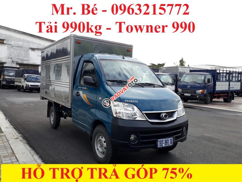 Bán Thaco Towner 990 thùng kín tải trọng 990kg, đời 2017, hỗ trợ trả góp 75%, chỉ từ 80 triệu-2