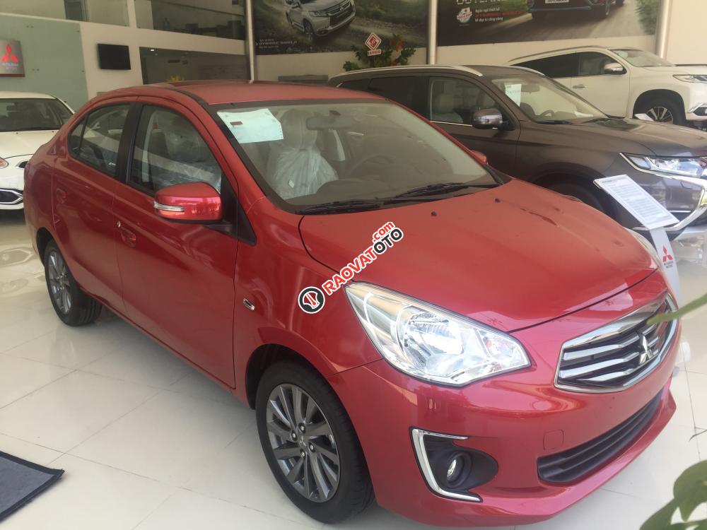 Bán xe Mitsubishi Attrage 2017, màu đỏ, nhập khẩu chính hãng, 432 triệu tại Quảng Nam, LH Quang: 0905596067-1