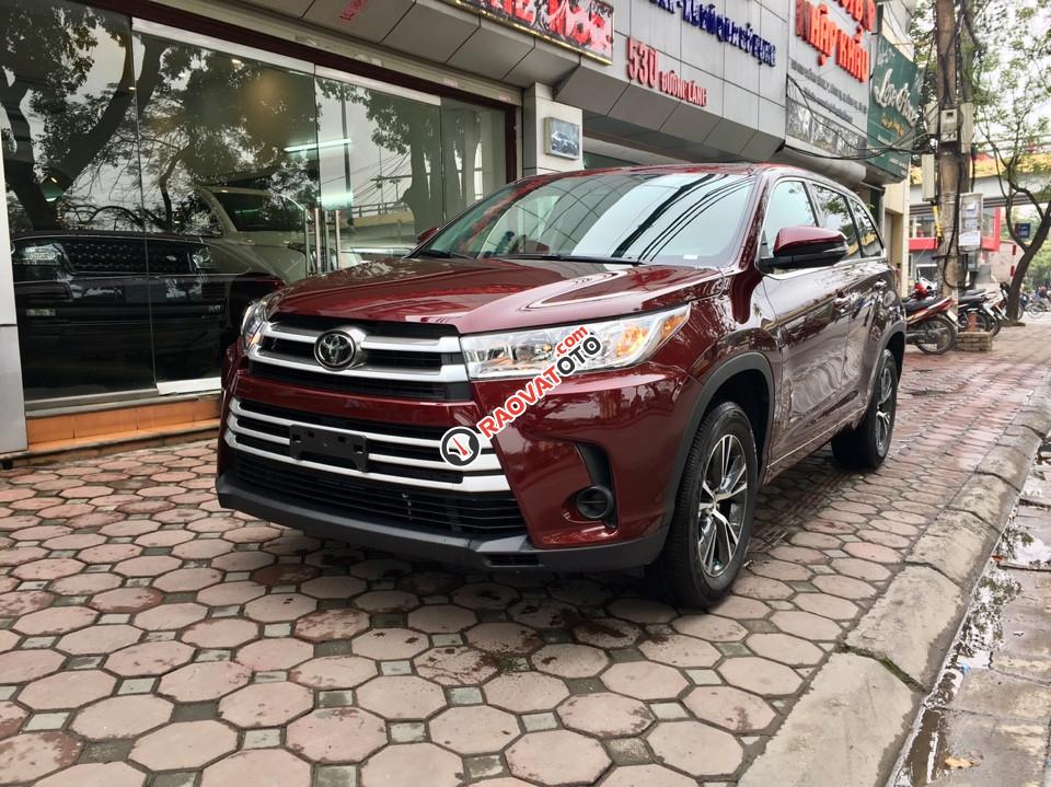 Bán xe Toyota Highlander LE đời 2017, màu đỏ đun, nhập khẩu Mỹ giá tốt nhất toàn quốc. LH: 0948.256.912-0