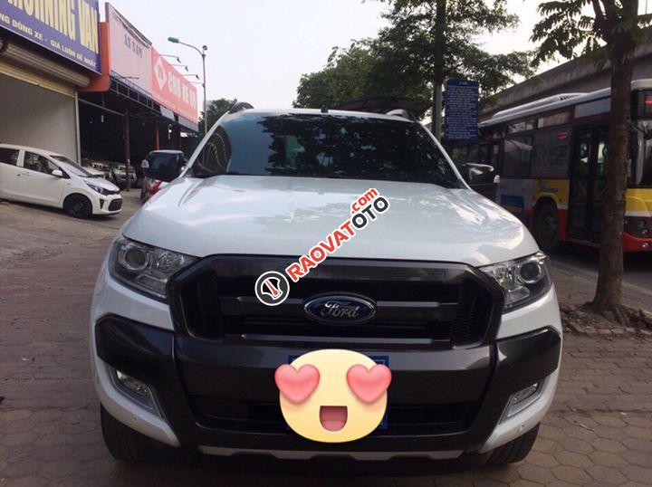 Bán Ford Ranger 3.2 Wildtrak đời 2015, màu trắng-0