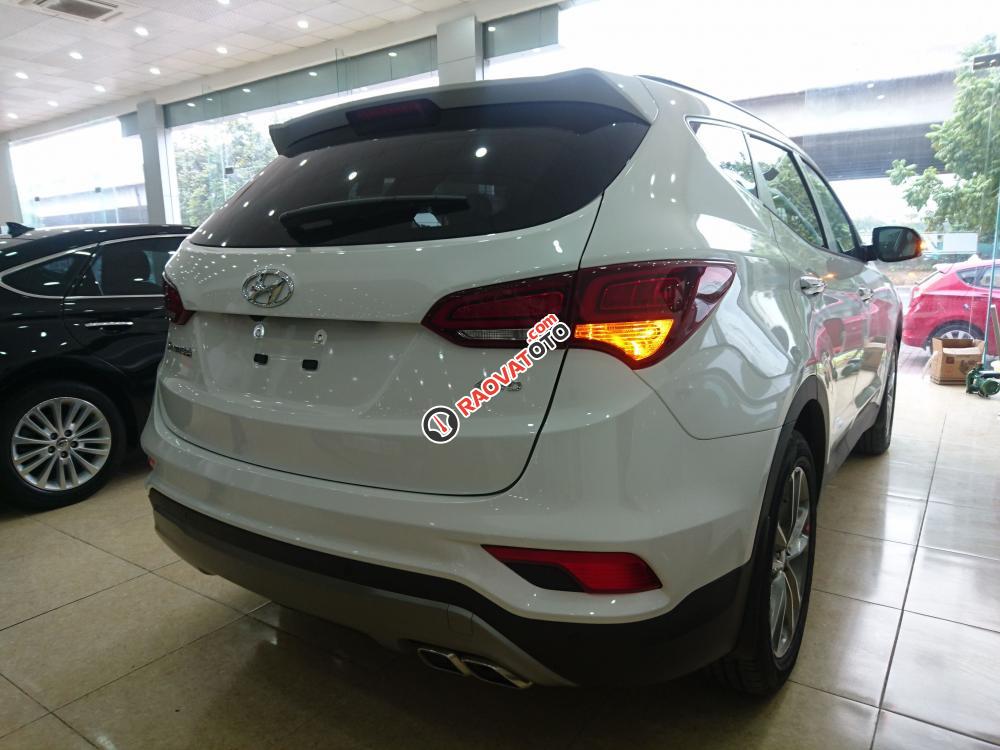 Hyundai Santa Fe máy xăng SX 2018 màu trắng, các phiên bản giao ngay, khuyến mãi lớn, cam kết giá tốt nhất-9