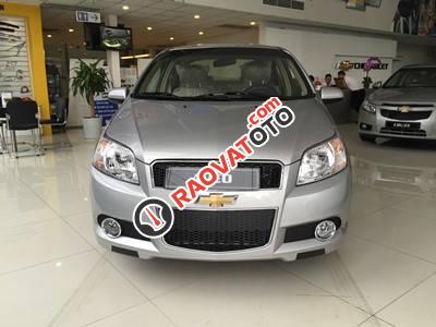 Chevrolet Aveo LT màu bạc, mua xe trả góp, lãi suất ưu đãi- LH: 090.102.7.102 Huyền Chevrolet-0