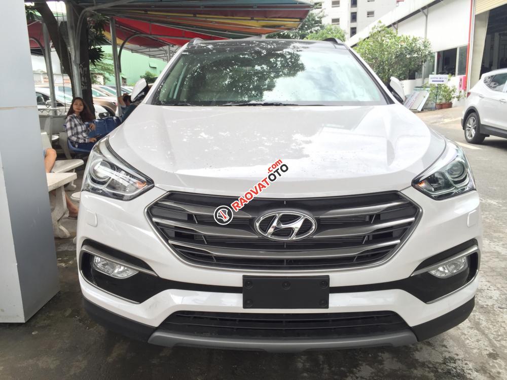 Bán Hyundai Santa Fe 2018, màu trắng-0