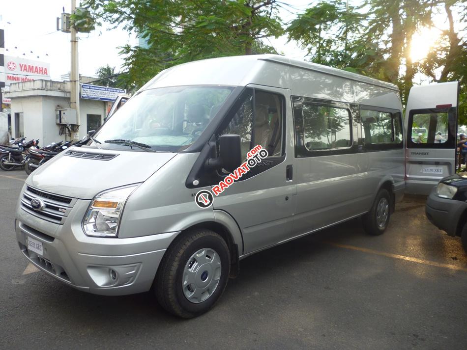 Tặng BHVC, bộ phụ kiện cho Ford Transit 2.4 đời 2017, màu bạc, hỗ trợ vay tối đa, LS thấp và ổn định-1