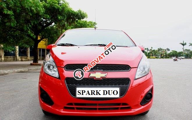 Chevrolet Spark Duo 1.2L màu đỏ, mua xe trả góp, giá tốt chính hãng - LH: 090.102.7102-0