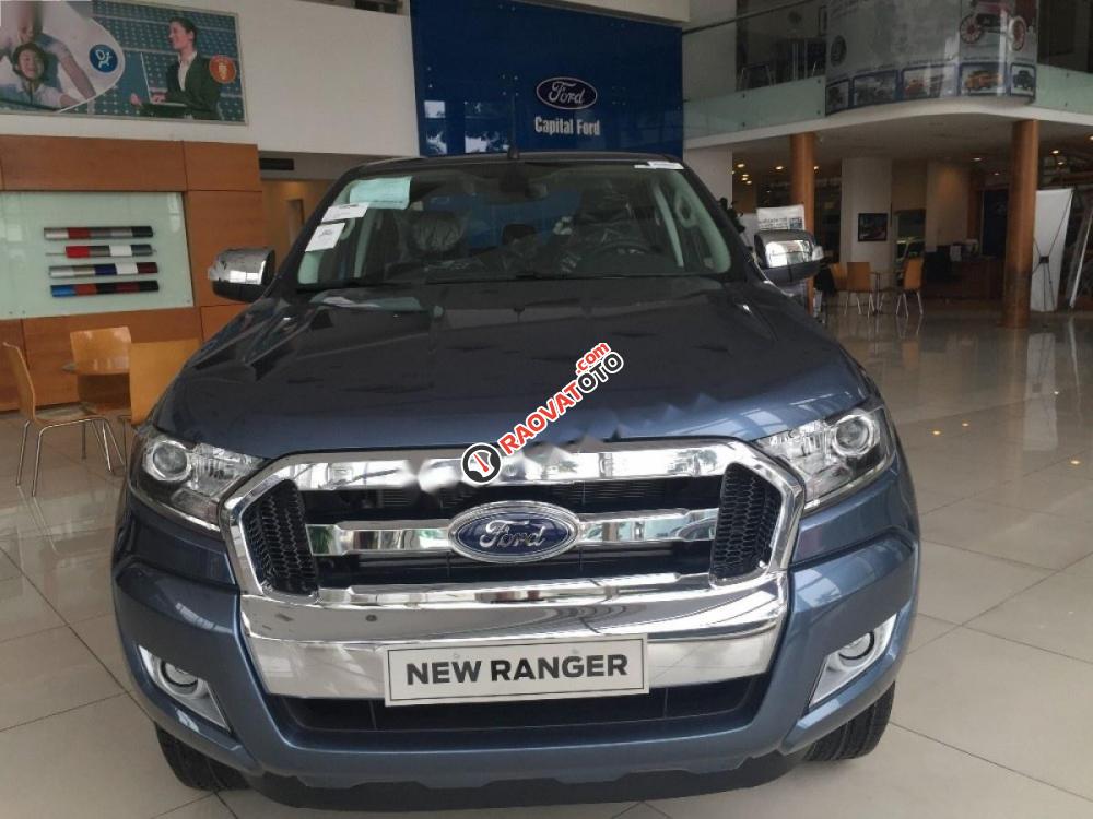 Bán ô tô Ford Ranger XLT 2.2L 4x4 MT đời 2017, màu xanh lam, nhập khẩu Thái-1