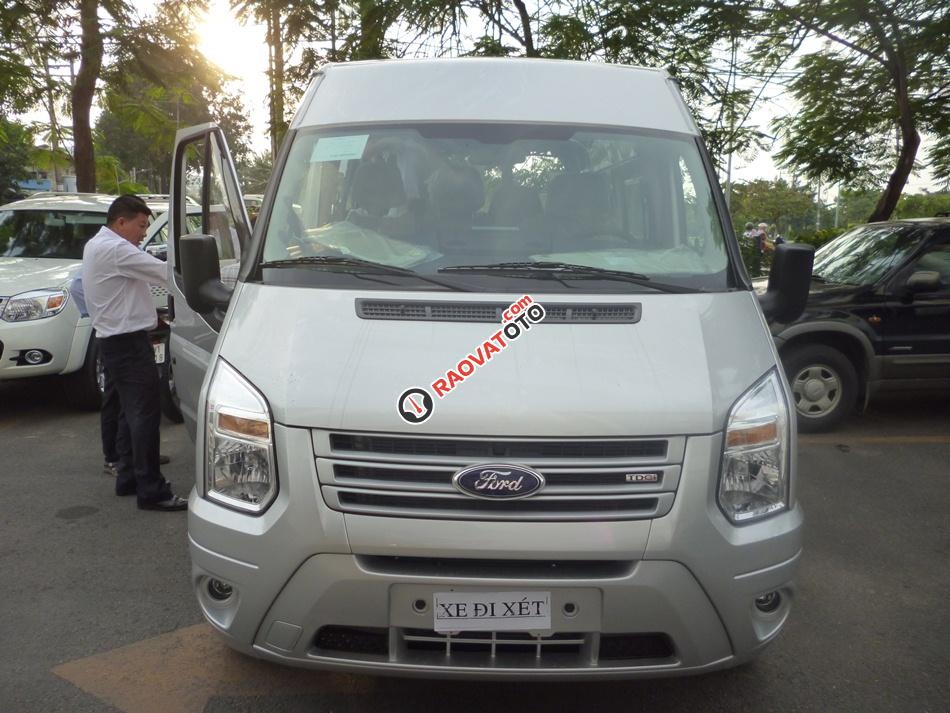 Tặng BHVC, bộ phụ kiện cho Ford Transit 2.4 đời 2017, màu bạc, hỗ trợ vay tối đa, LS thấp và ổn định-0