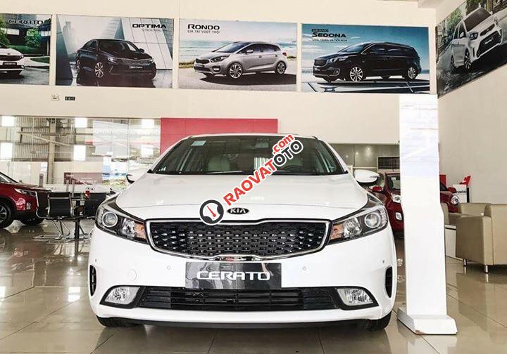 Bán ô tô Kia Cerato 1.6 AT năm 2017, màu trắng, hỗ trợ ngân hàng trả góp 80% xe nhiều màu, giao xe nhanh-0