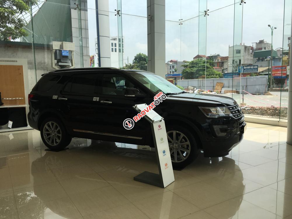 Bán Ford Explorer 2.3L Ecoboost Limited 2017, màu đen, trả góp 90% giao xe ngay-1