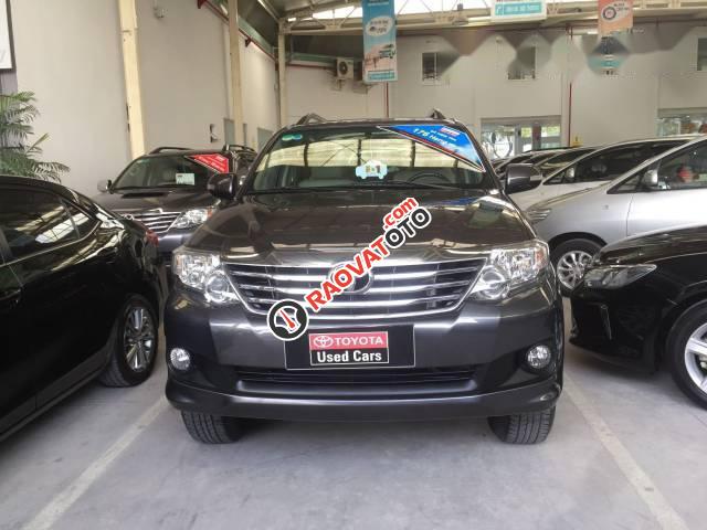 Bán Toyota Fortuner 2.7V 4x2 đời 2013, màu xám -0