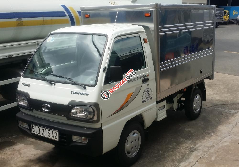 Xe tải Thaco giao xe ngay, Thaco Towner 750 tải 850 kg thùng kín-0