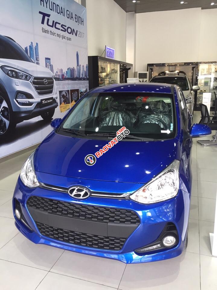 Bán xe Hyundai Grand i10 1.0MT năm 2017, màu xanh lam-6