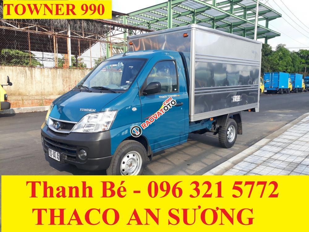 Bán Thaco Towner 990 thùng kín tải trọng 990kg, đời 2017, hỗ trợ trả góp 75%, chỉ từ 80 triệu-0