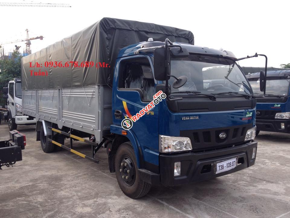 Bán xe tải Veam VT490, tải trọng 5 tấn, máy Hyundai, thùng dài 5.2M hoặc 6M - LH: 0936678689-4