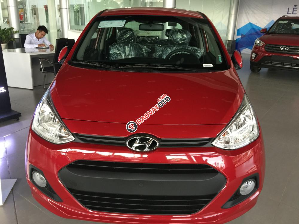 Bán xe Hyundai Grand i10 1.0 AT đời 2017 màu đỏ nhập khẩu, hỗ trợ vay vốn 80% GT xe, hotline 0935904141 0948945599-0