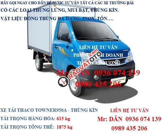 Cần bán xe Thaco Towner 990 - Tải 990kg đời 2017 - Hỗ trợ thủ tục trả góp từ A ->Z. LH 0936 074 139-4