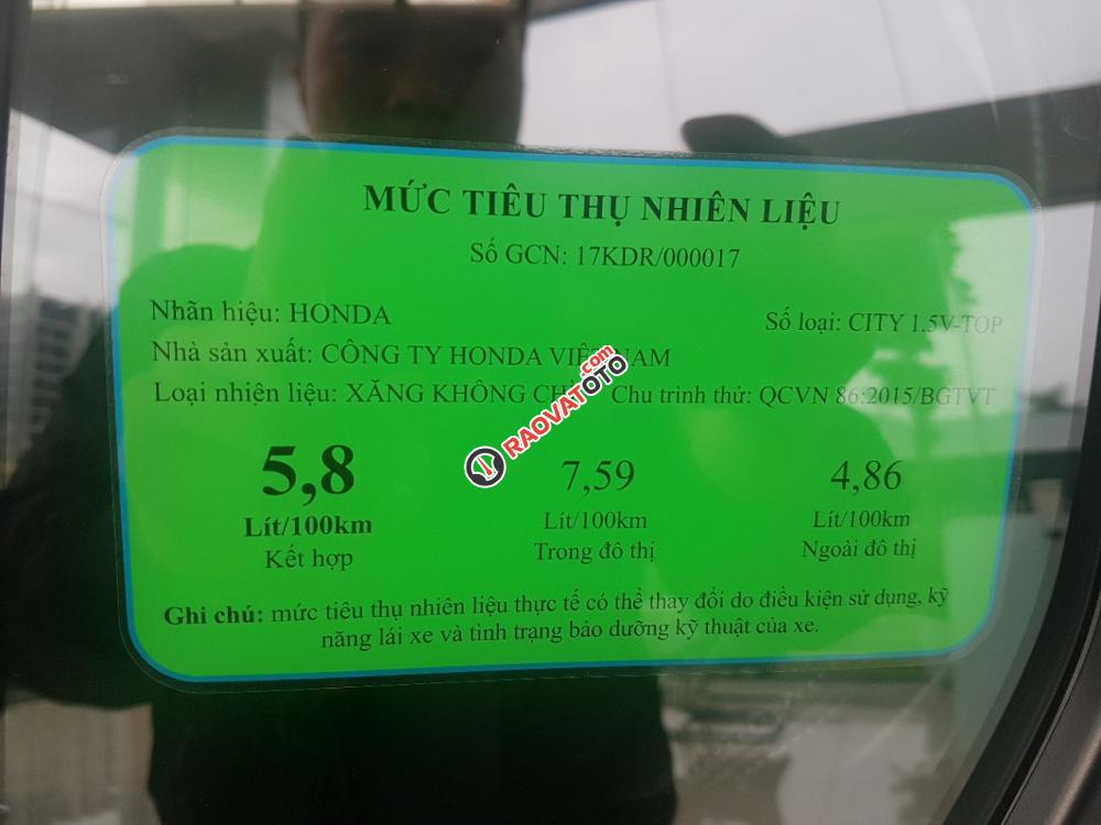 Bán Honda City top đời 2018, màu đen, giá tốt Bắc Ninh, hỗ trợ 80%, Mr Thịnh 0966108885-0