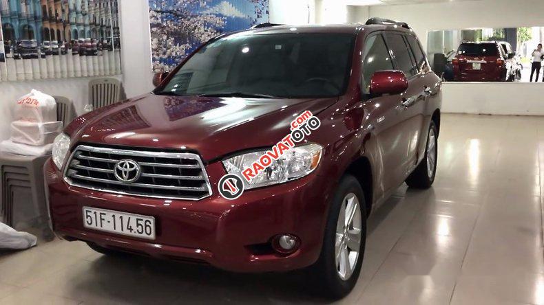 Bán ô tô Toyota Highlander đời 2008, màu đỏ, nhập khẩu nguyên chiếc-1