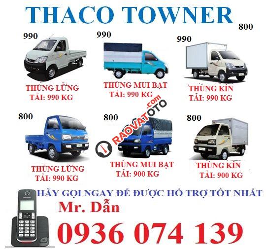 Xe tải 5 tạ, 7 tạ, 9 tạ Thaco Towner750, Towner950a Trường Hải, động cơ Suzuki tiêu chuẩn Euro4-2